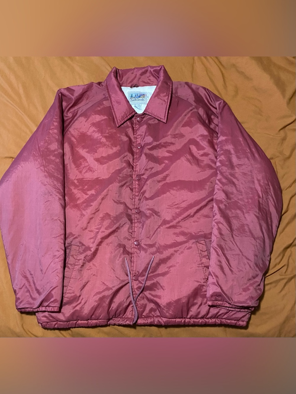 Men's Maroon Lightweight Coach Jacket - south creek